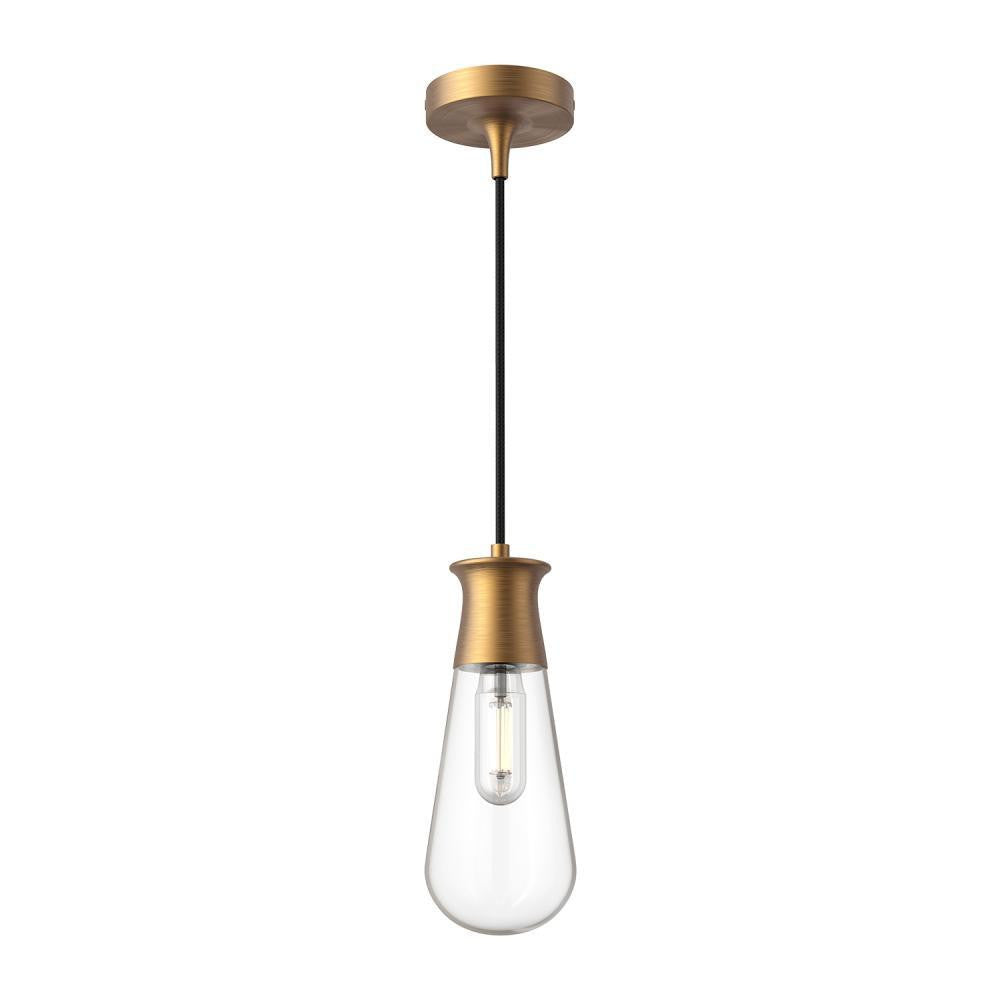 Alora Lighting Marcel 4-in Pendant Aged Gold