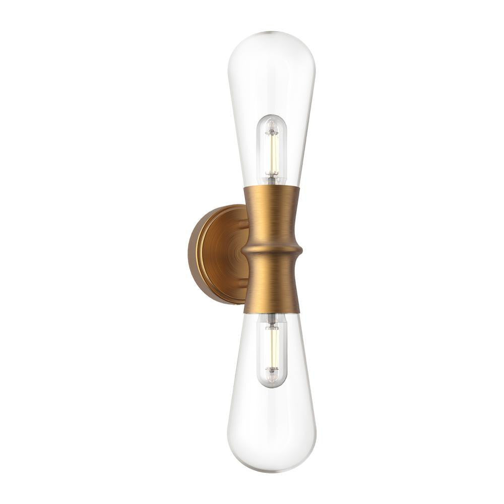 Alora Lighting Marcel 2 Light Wall/Vanity Light Aged Gold