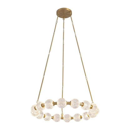 Alora Lighting Marni 32-in LED Chandelier Natural Brass