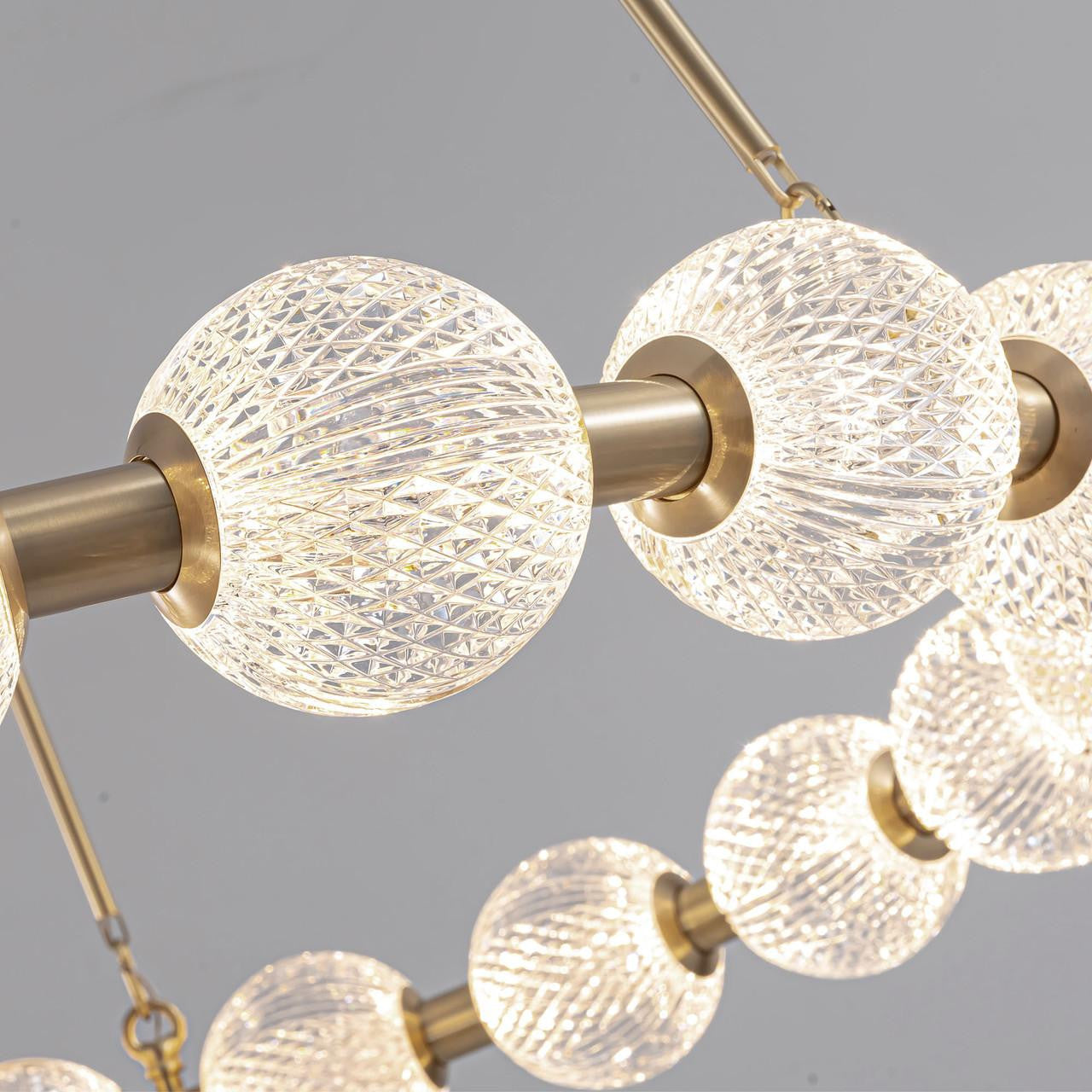 Alora Lighting Marni 32-in Natural Brass LED Chandelier