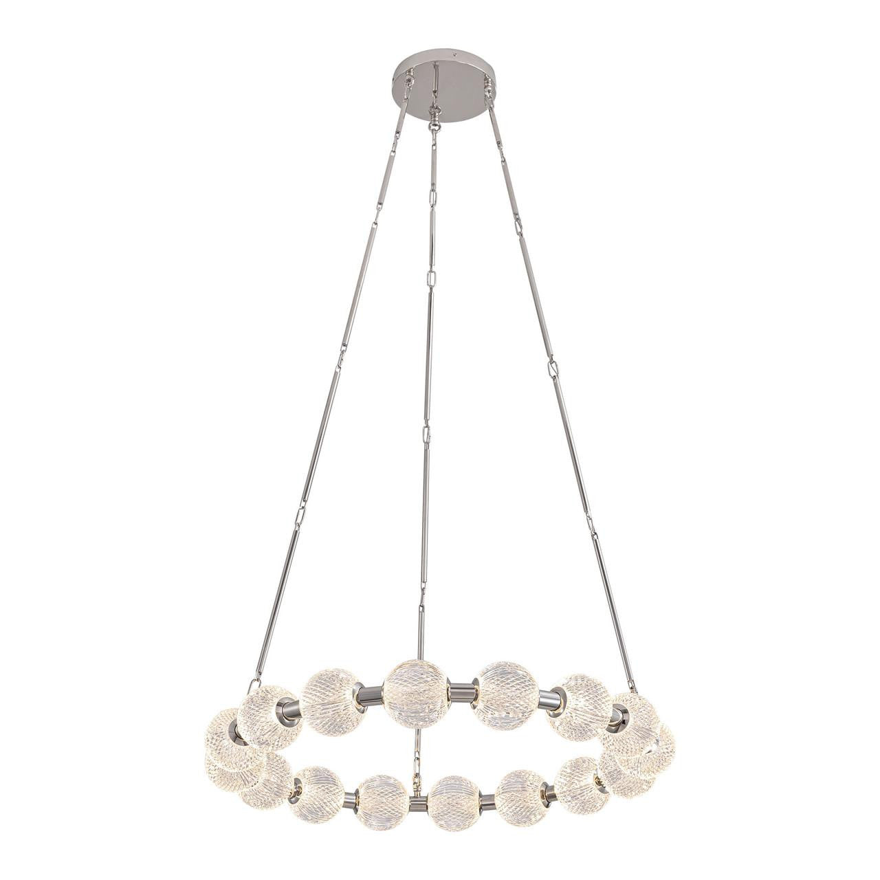 Alora Lighting Marni 32-in Polished Nickel LED Chandelier