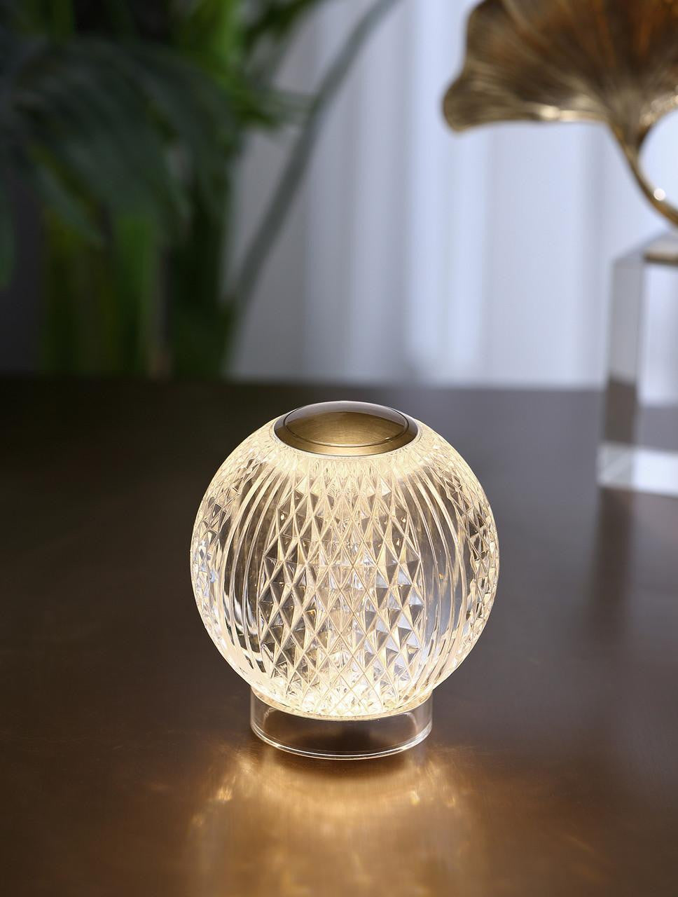 Alora Lighting Marni 4-in Natural Brass LED Table Lamp