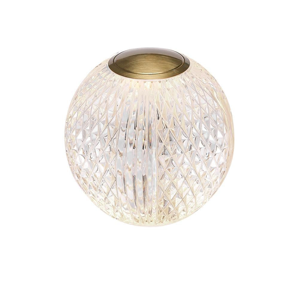 Alora Lighting Marni 4-in Natural Brass LED Table Lamp