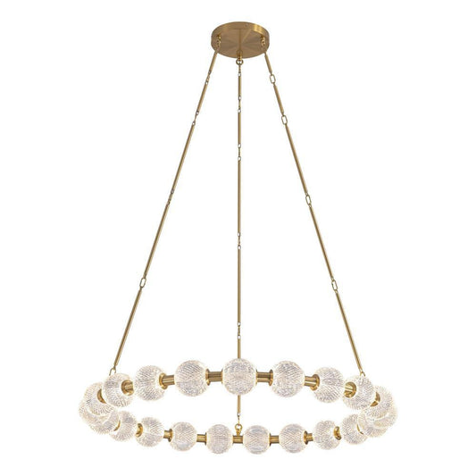 Alora Lighting Marni 41-in LED Chandelier Natural Brass