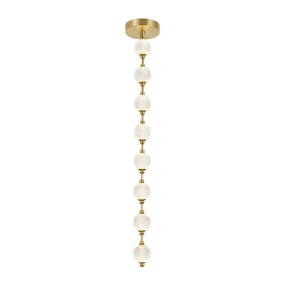 Alora Lighting Marni Pendant, 1-Light, LED, Natural Brass, 58.13"L