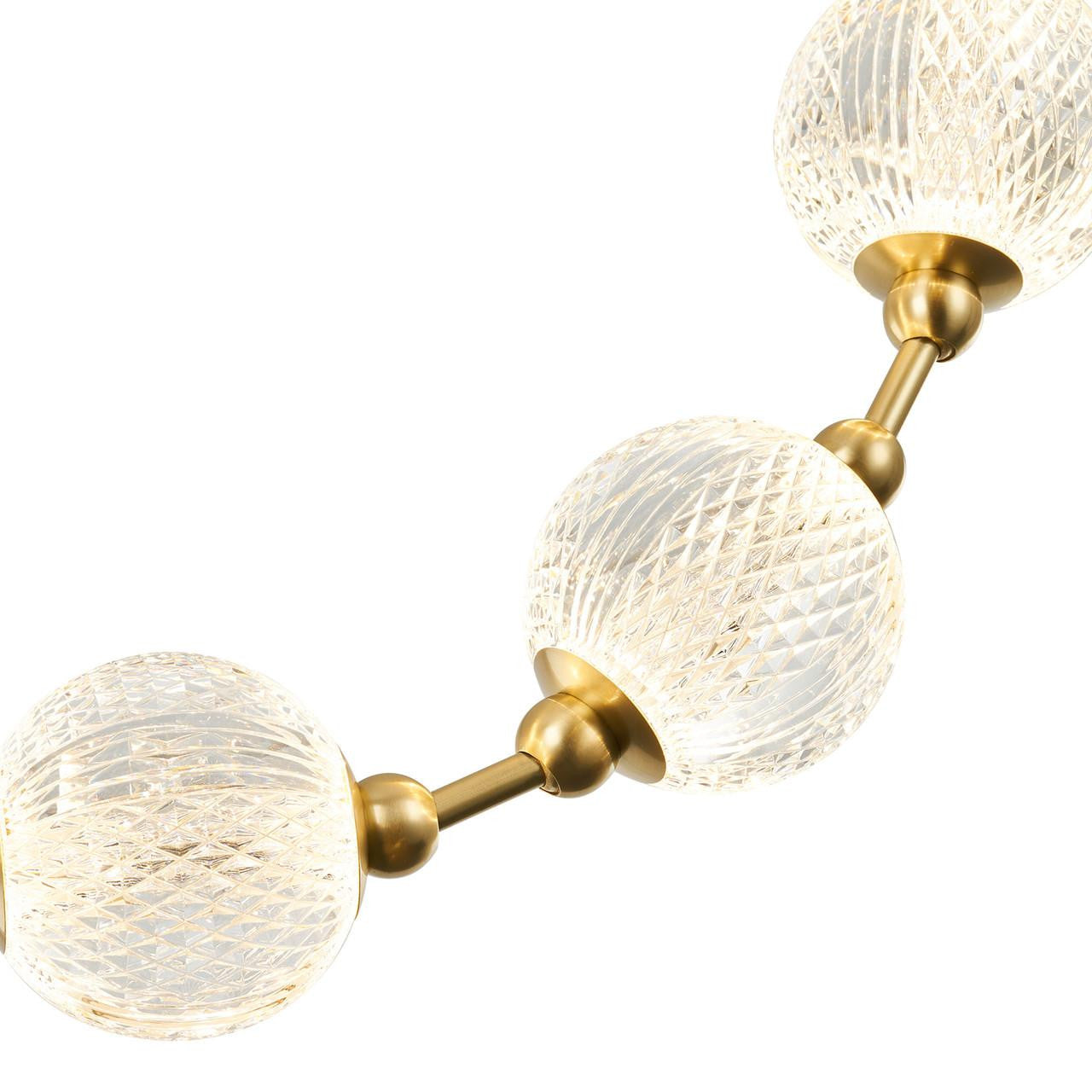 Alora Lighting Marni Pendant, 1-Light, LED, Natural Brass, 58.13"L