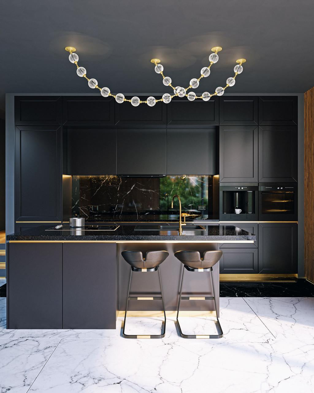 Alora Lighting Marni 8 Head LED Pendant Polished Nickel Remote Driver