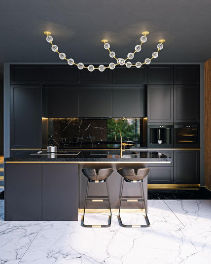 Alora Lighting Marni 8 Head LED Pendant Polished Nickel Remote Driver