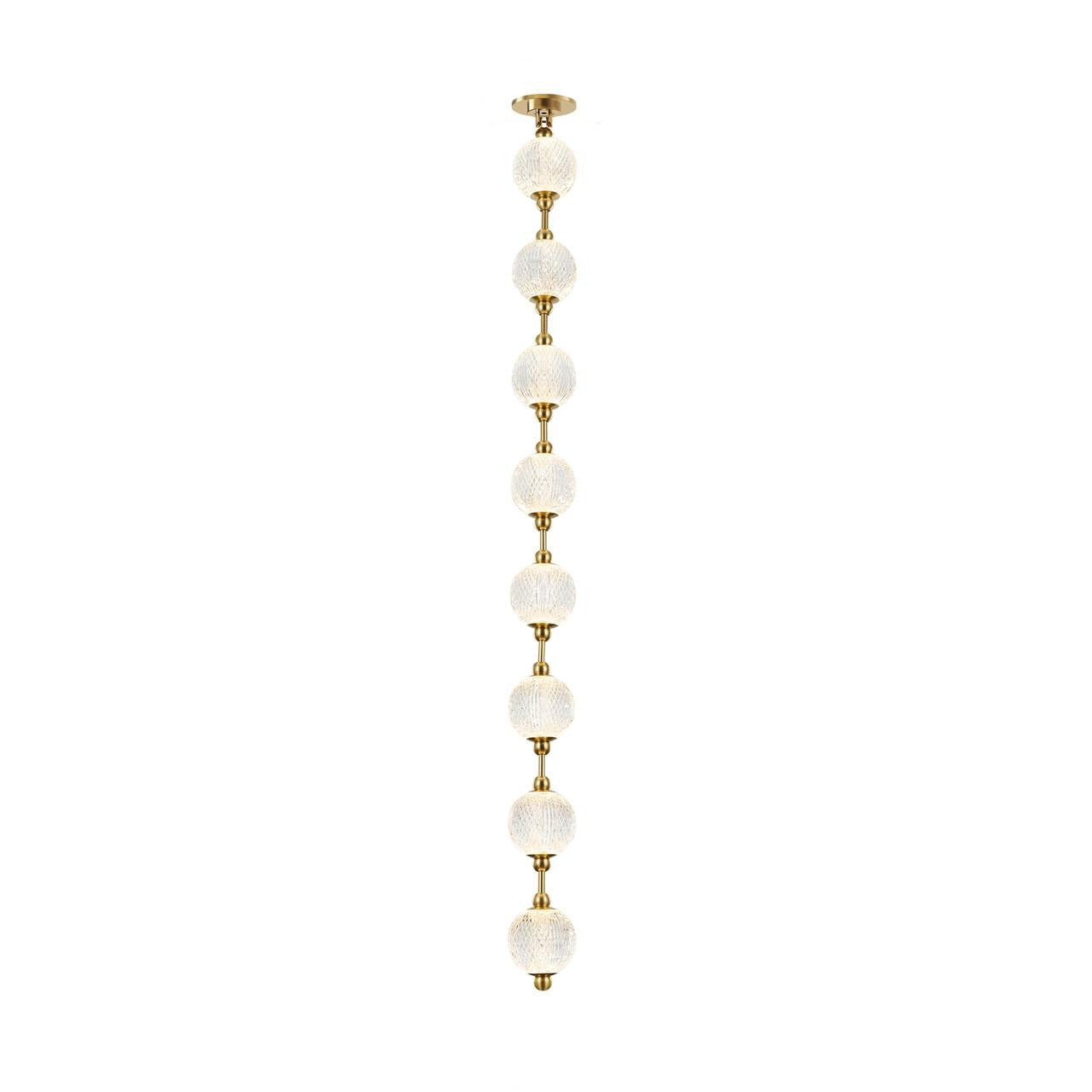 Alora Lighting Marni 8 Head LED Pendant Natural Brass
