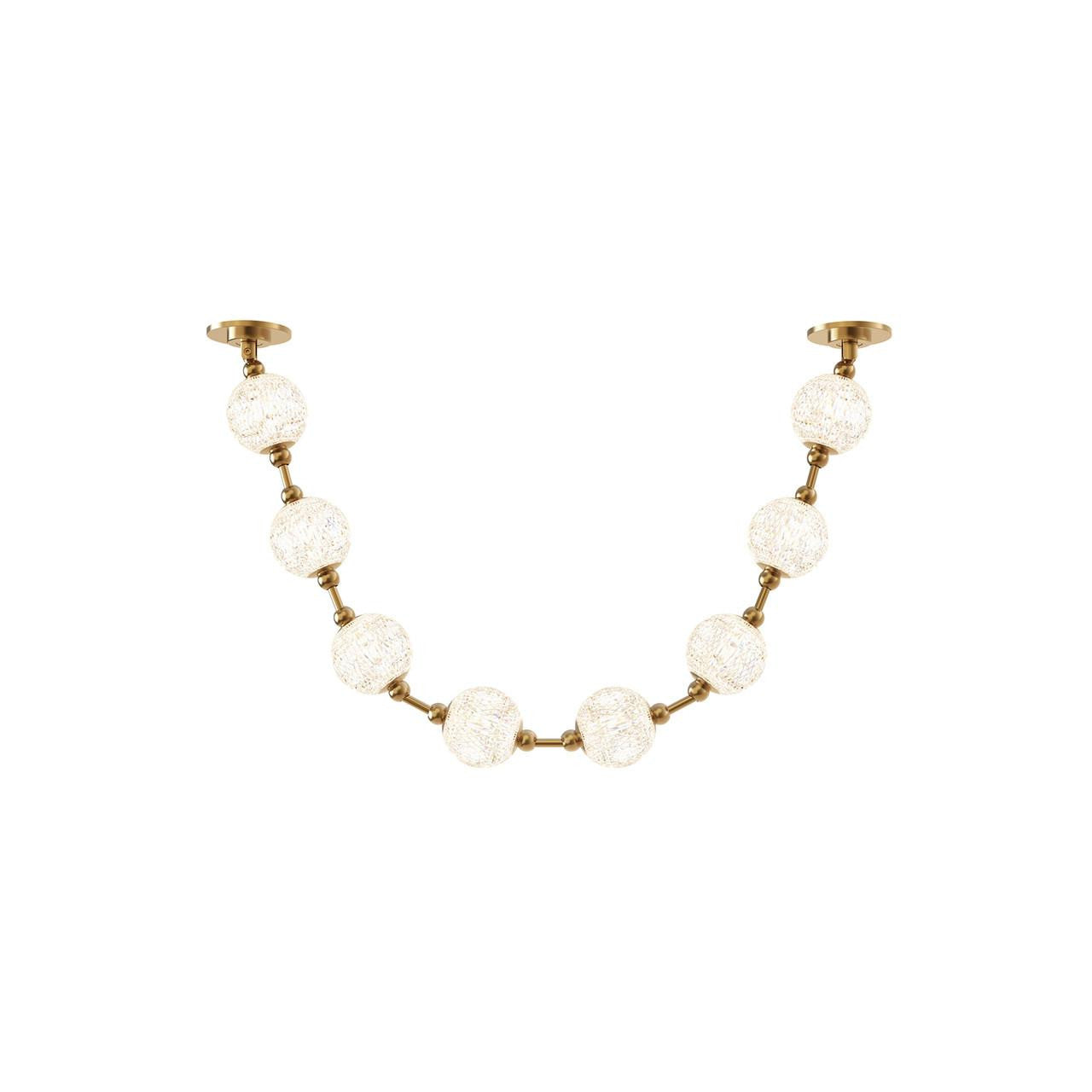 Alora Lighting Marni 8 Head LED Pendant Natural Brass Remote Driver