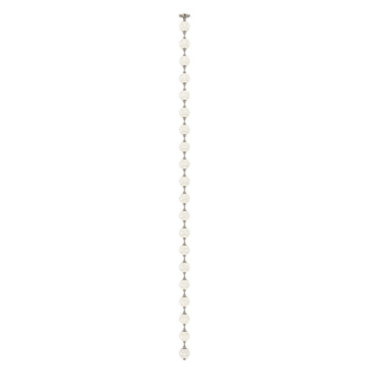Alora Lighting Marni Pendant, 1-Light, LED, Polished Nickel, White Linen Shade, 143.25"L
