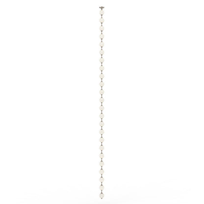 Alora Lighting Marni Pendant, 1-Light, LED, Polished Nickel, White Linen Shade, 171.25"L