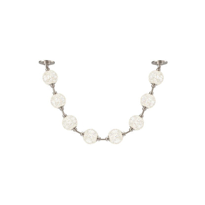Alora Lighting Marni Pendant, 1-Light, LED, Polished Nickel, White Linen Shade, 58.13"L