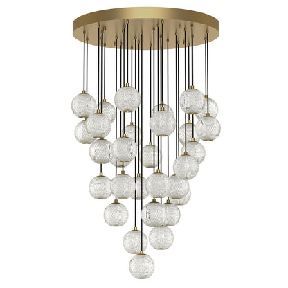 Alora Lighting Marni 30 Head LED Pendant Natural Brass
