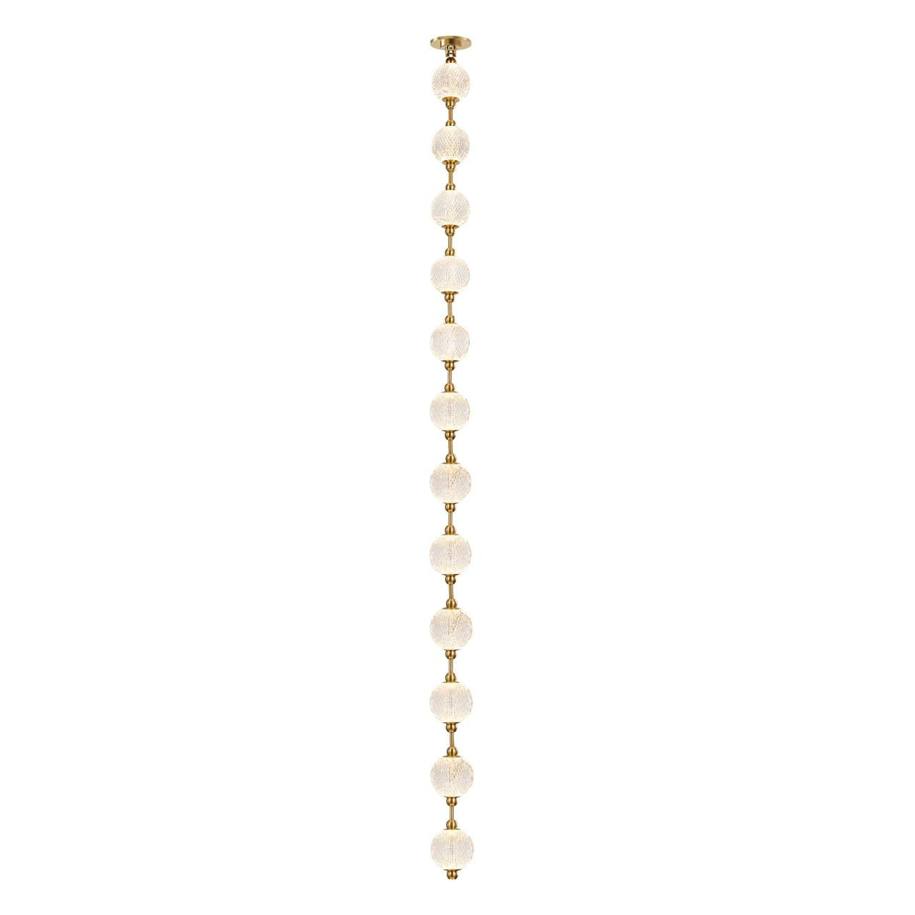 Alora Lighting Marni 12 Head LED Pendant Natural Brass