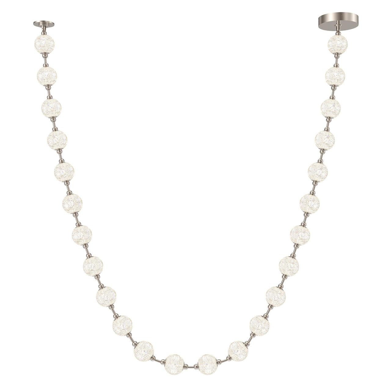 Alora Lighting Marni Pendant, 2-Light, LED, Polished Nickel, 171.25"L