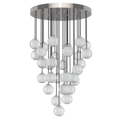 Alora Lighting Marni Pendant, 2-Light, LED, Polished Nickel, 25.63"D