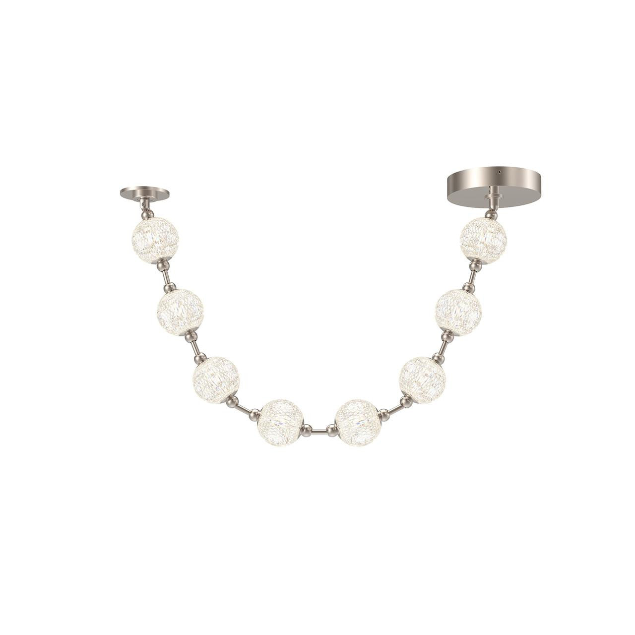 Alora Lighting Marni Pendant, 2-Light, LED, Polished Nickel, 58.13"L