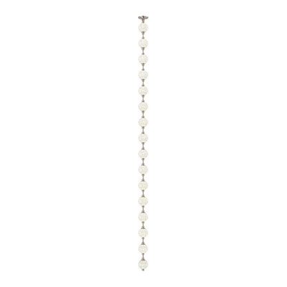 Alora Lighting Marni Pendant, 2-Light, LED, Polished Nickel, White Linen Shade, 114.88"L