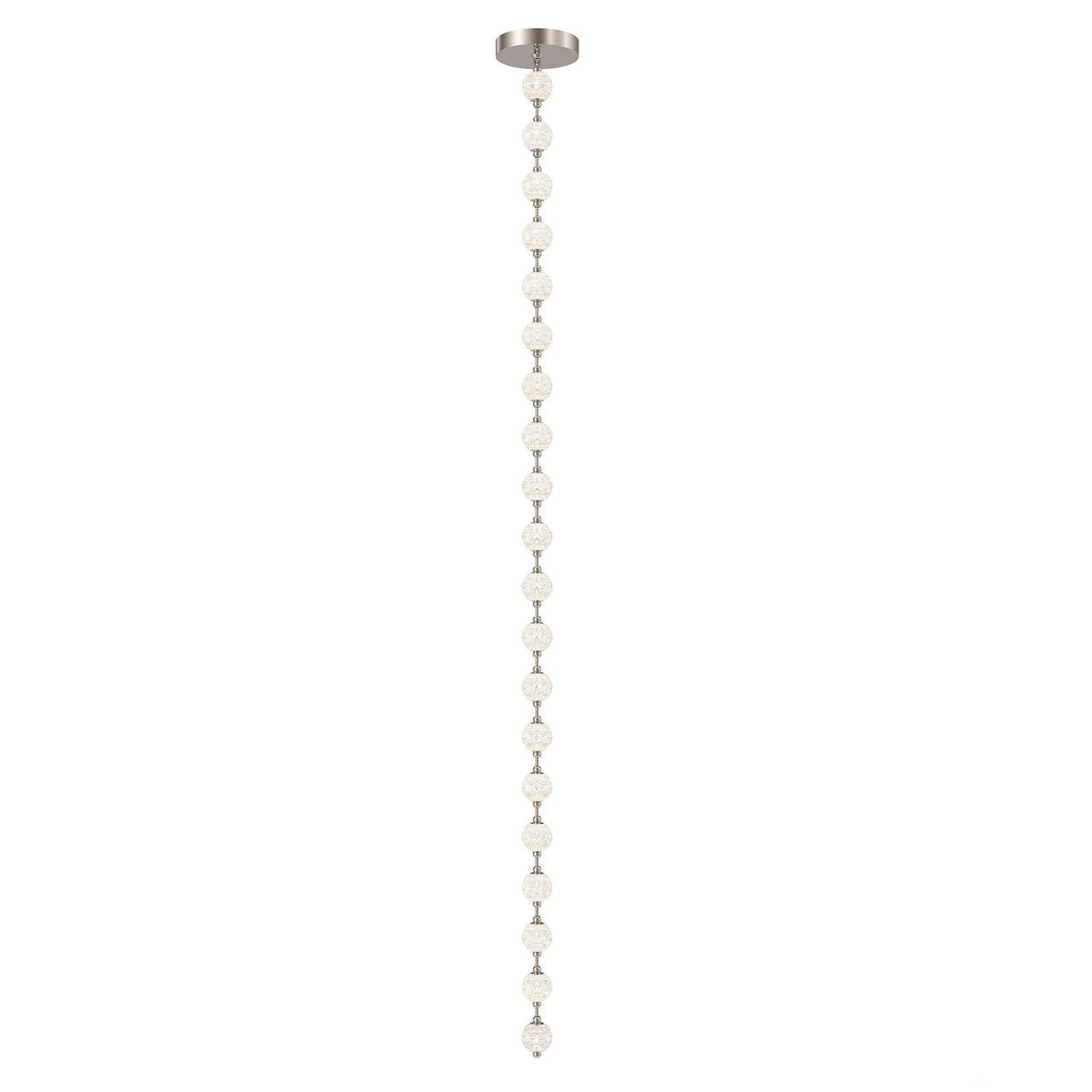 Alora Lighting Marni Pendant, 3-Light, LED, Polished Nickel, 143.25"L