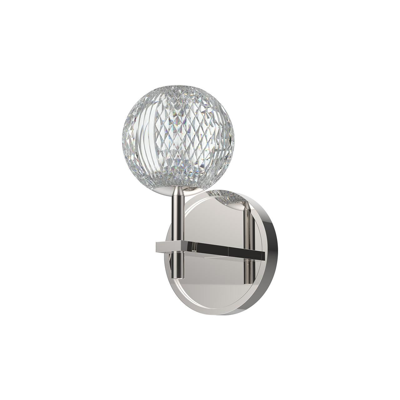 Alora Lighting Marni Wall Sconce, 1-Light, LED, Polished Nickel, 8.63"H