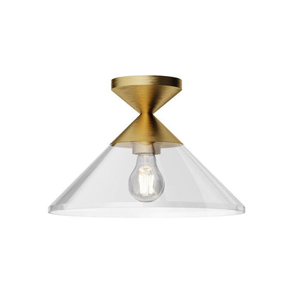 Alora Lighting Mauer Semi Flush Mount Brushed Gold