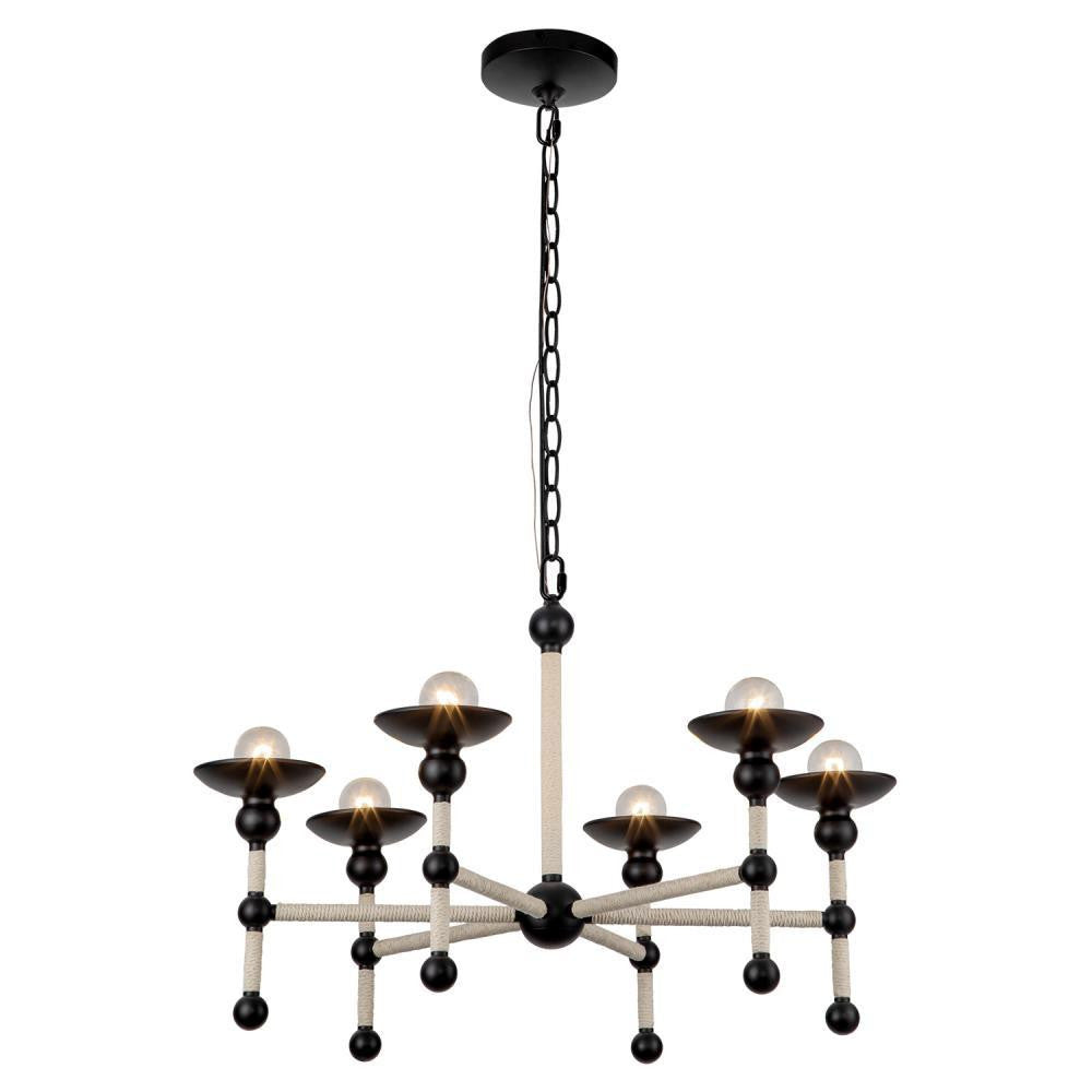 Alora Lighting Nadine 6 Light Chandelier Matte Black