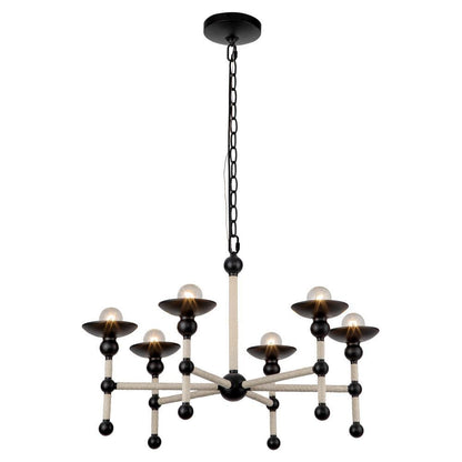 Alora Lighting Nadine 6 Light Chandelier Matte Black