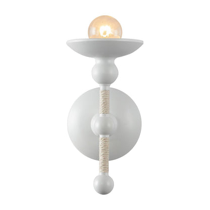 Alora Lighting Nadine Wall/Vanity Light, 1-Light, Matte White, Cotton, 8.75"H