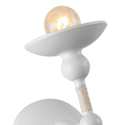 Alora Lighting Nadine Wall/Vanity Light, 1-Light, Matte White, Cotton, 8.75"H