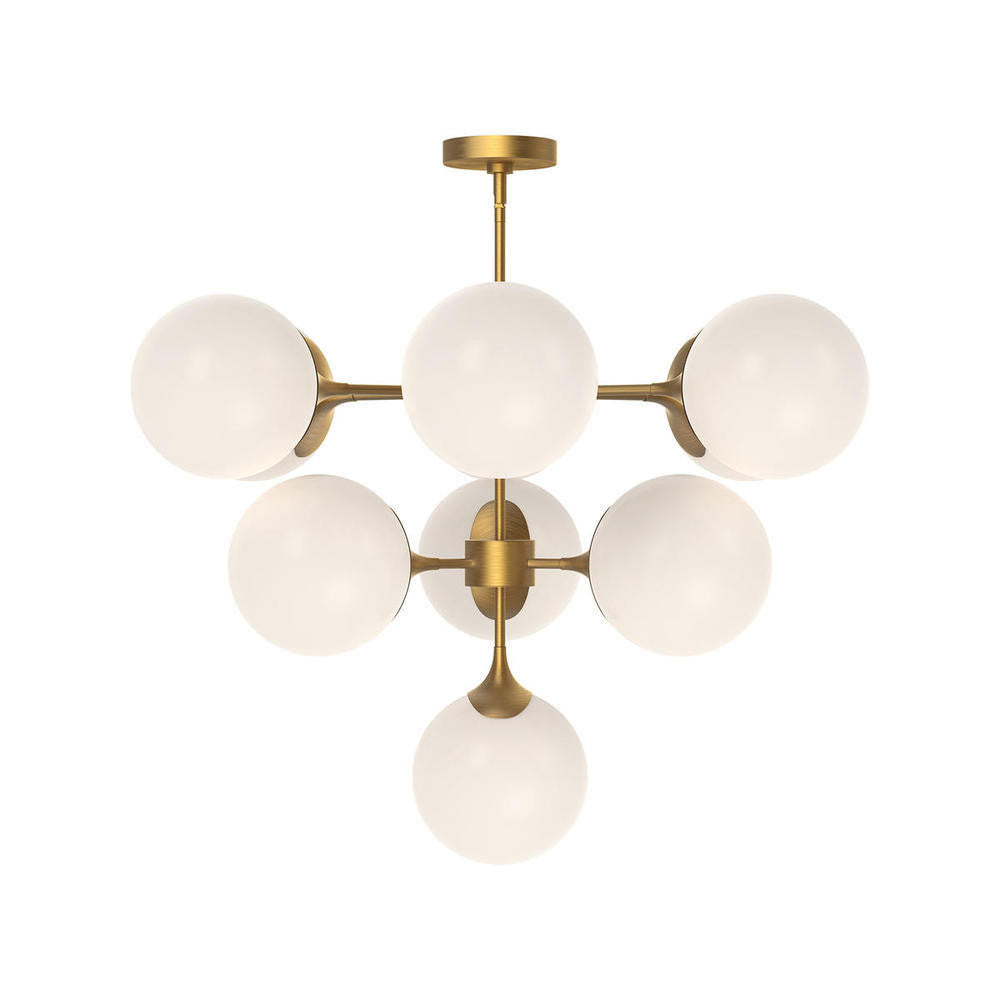 Alora Lighting Nouveau 10 Light Chandelier Aged Gold