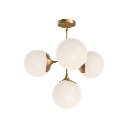 Alora Lighting Nouveau 4 Light Chandelier Aged Gold