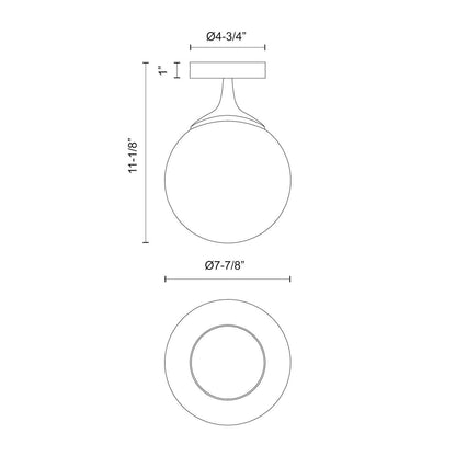 Alora Lighting Nouveau Flush Mount Matte Black