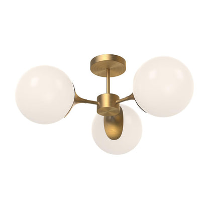 Alora Lighting Nouveau Semi Flush Mount Aged Gold