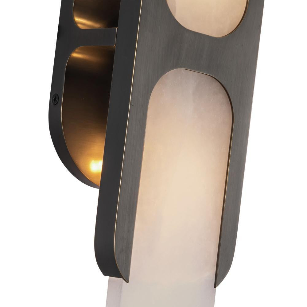 Alora Lighting Odin 17-in Urban Bronze/Alabaster Socket Wall Vanity