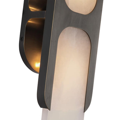 Alora Lighting Odin 17-in Urban Bronze/Alabaster Socket Wall Vanity