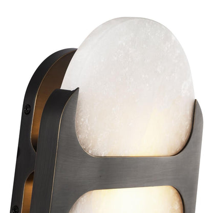 Alora Lighting Odin 9-in Urban Bronze/Alabaster Socket Wall Vanity