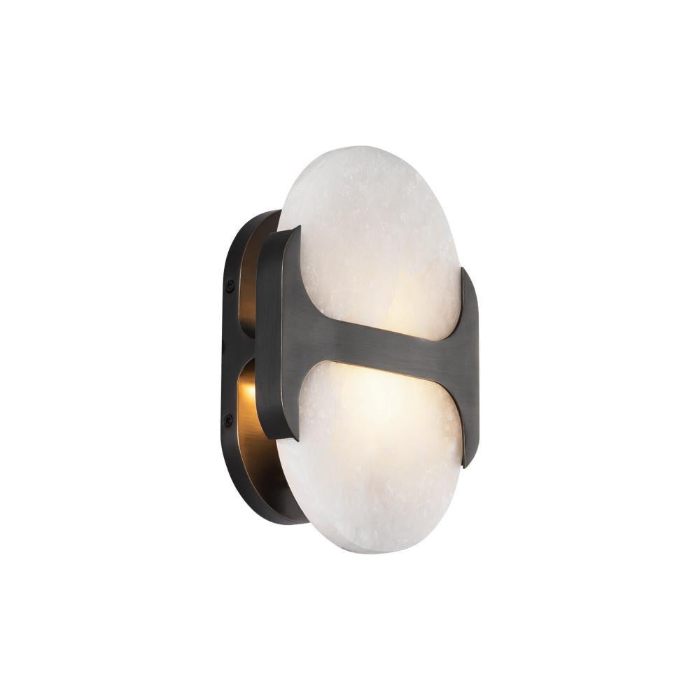 Alora Lighting Odin 9-in Urban Bronze/Alabaster Socket Wall Vanity