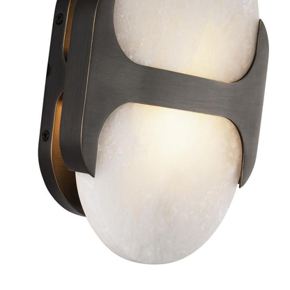 Alora Lighting Odin 9-in Urban Bronze/Alabaster Socket Wall Vanity