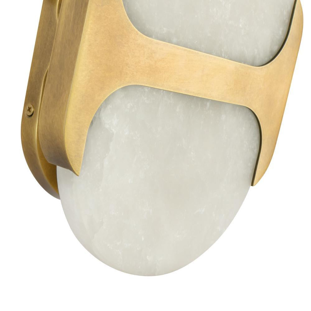 Alora Lighting Odin 9-in Vintage Brass/Alabaster Socket Wall Vanity