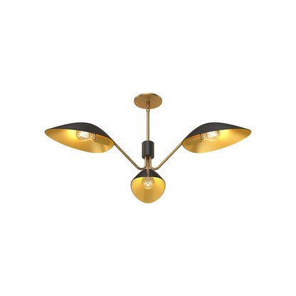 Alora Lighting Oscar 3 Light Pendant Aged Gold, White