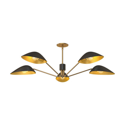 Alora Lighting Oscar 5 Light Pendant Aged Gold, Matte Black