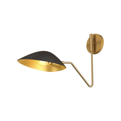 Alora Lighting Oscar Wall/Vanity Light Aged Gold, Matte Black
