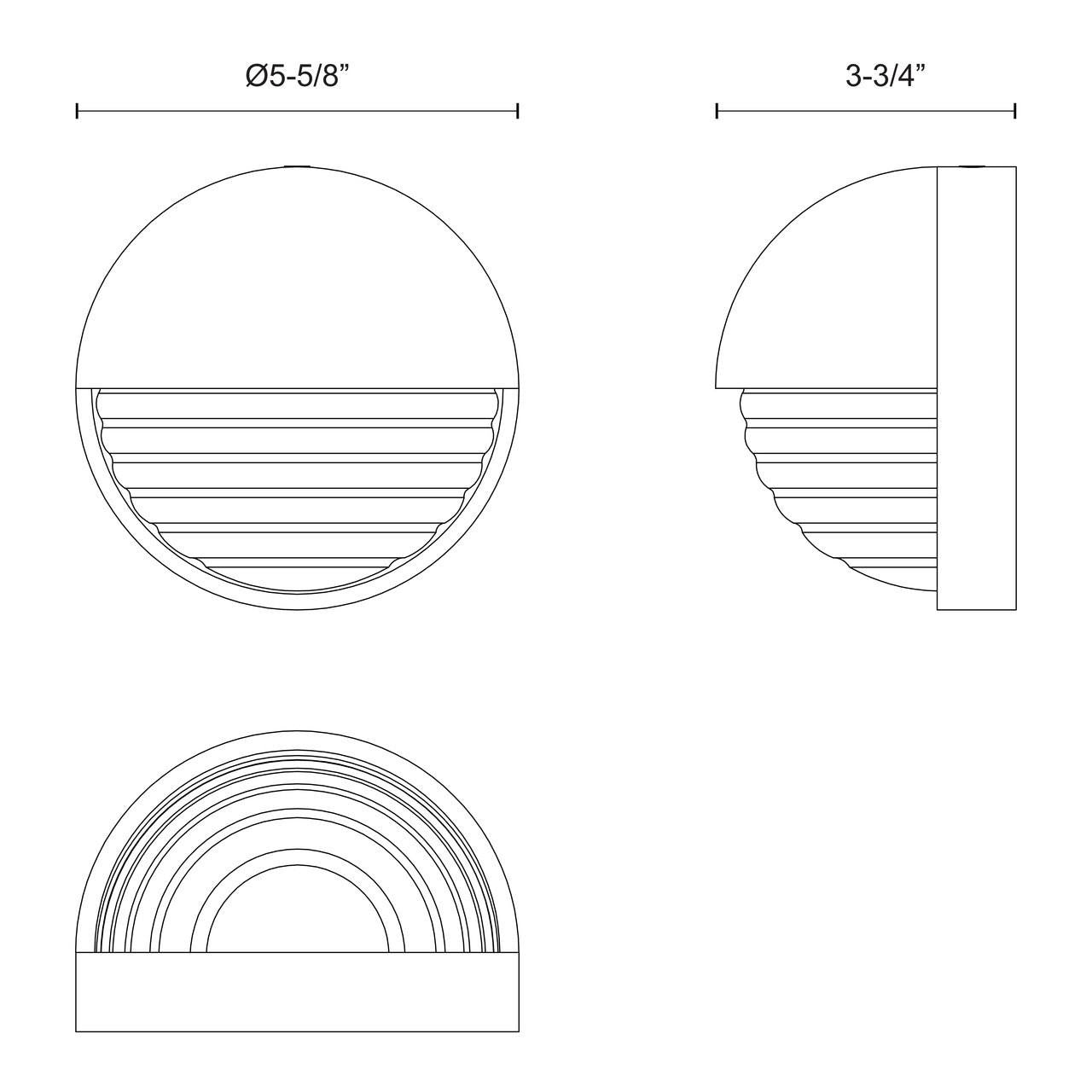 Alora Lighting Palais 6-in LED Wall/Vanity Light Urban Bronze