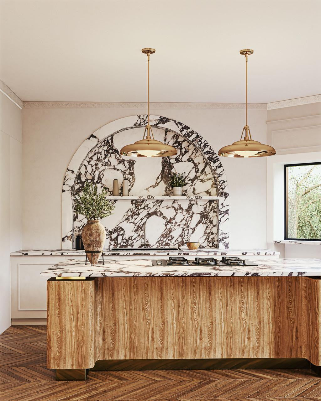 Alora Lighting Palmetto 20-in Pendant Urban Bronze