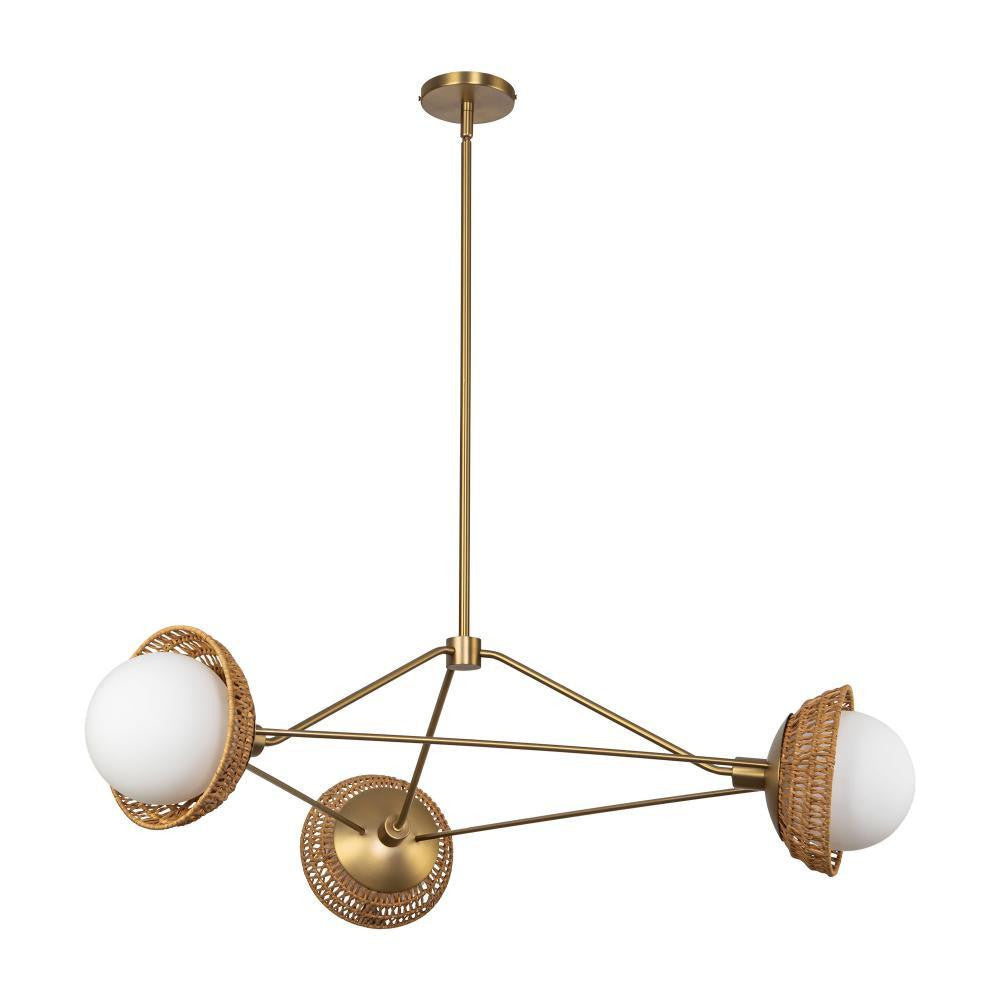 Alora Lighting Perth 3 Light Chandelier Brushed Gold