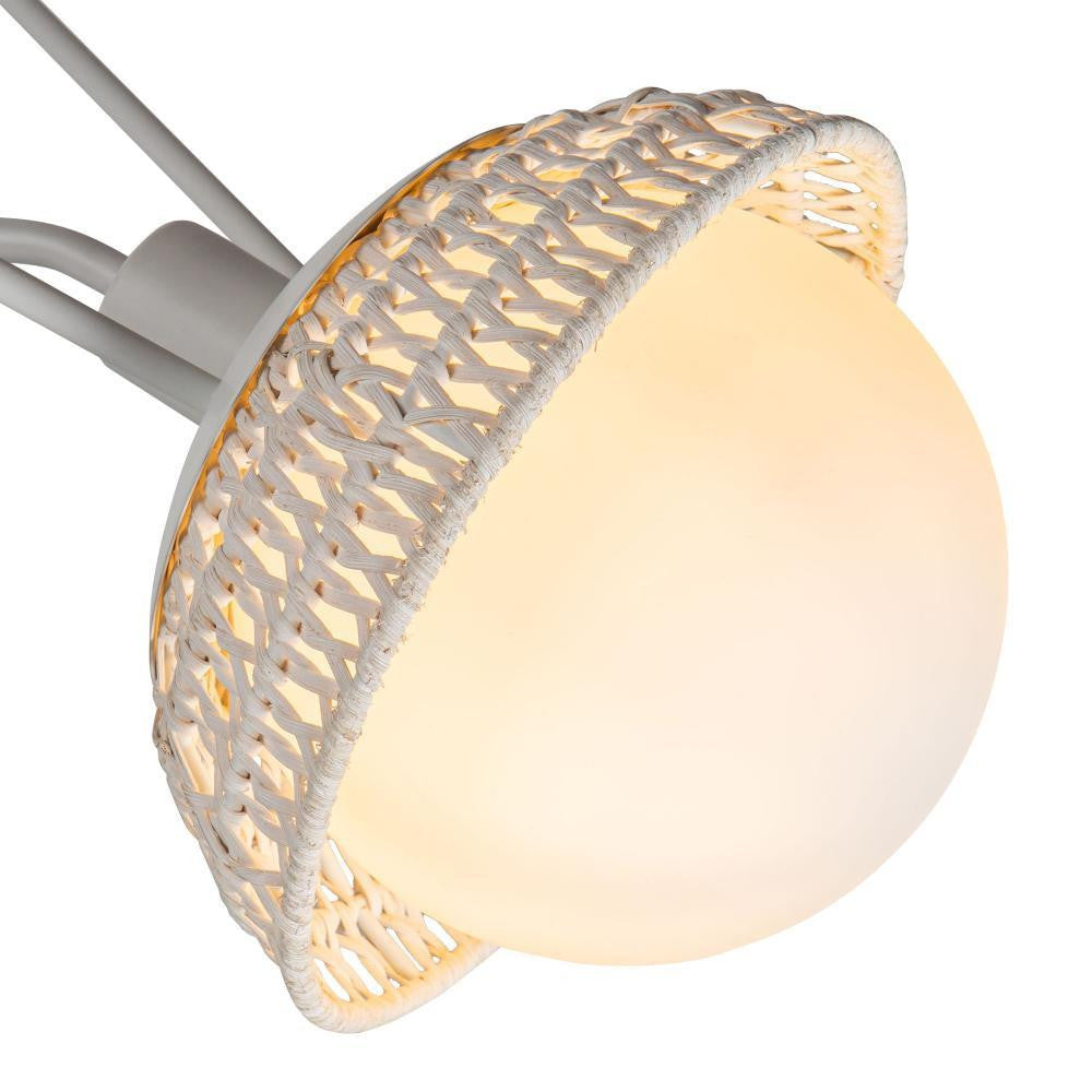 Alora Lighting Perth 40-in White/Opal Glass 3 Lights Chandelier