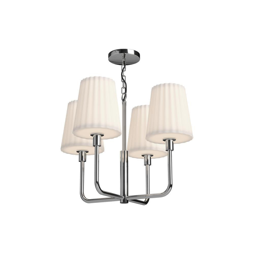 Alora Lighting Plisse 4 Light Chandelier Matte Black