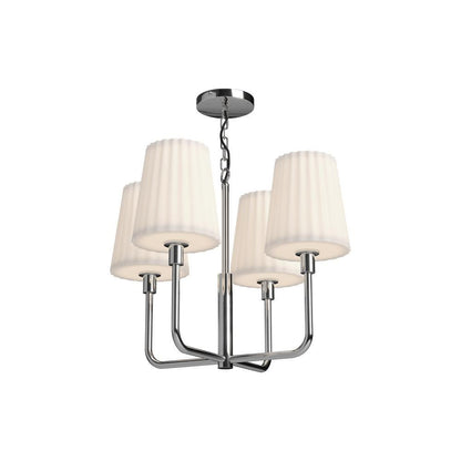 Alora Lighting Plisse 4 Light Chandelier Matte Black