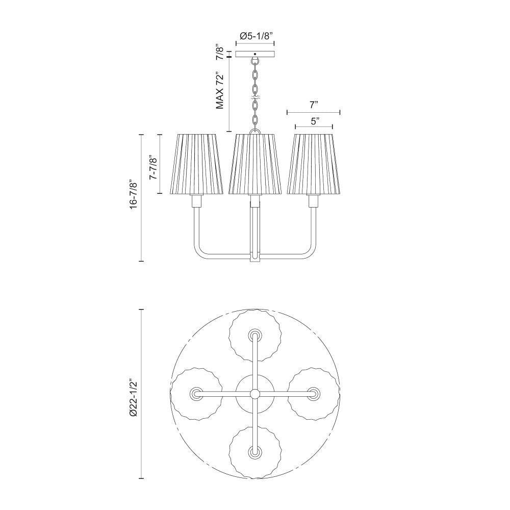 Alora Lighting Plisse Chandeliers